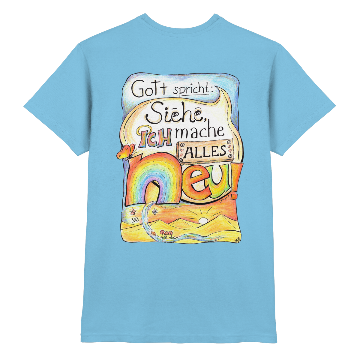 Jahreslosung 2026 by Eva Maria Plottek backprint - Premium Shirt