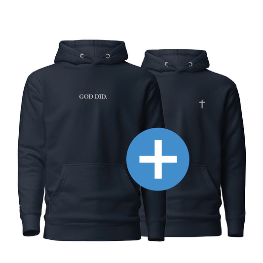 Hoodie Bundle – Kreuz Stick & GOD DID. Stick