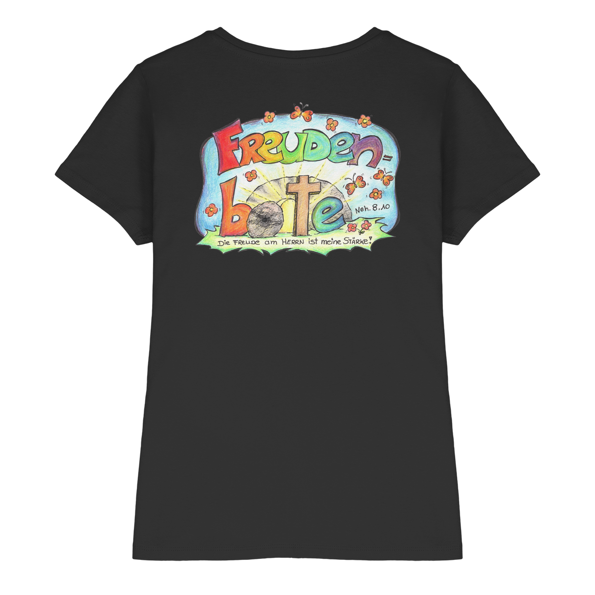 Freudenboten by Eva Maria Plottek backprint - Ladies Premium Shirt