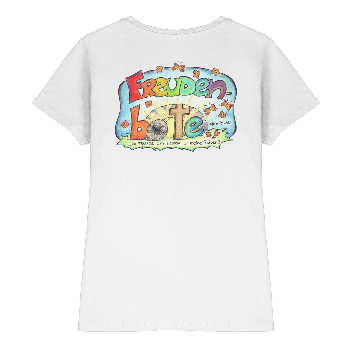 Freudenboten by Eva Maria Plottek backprint - Ladies Premium Shirt