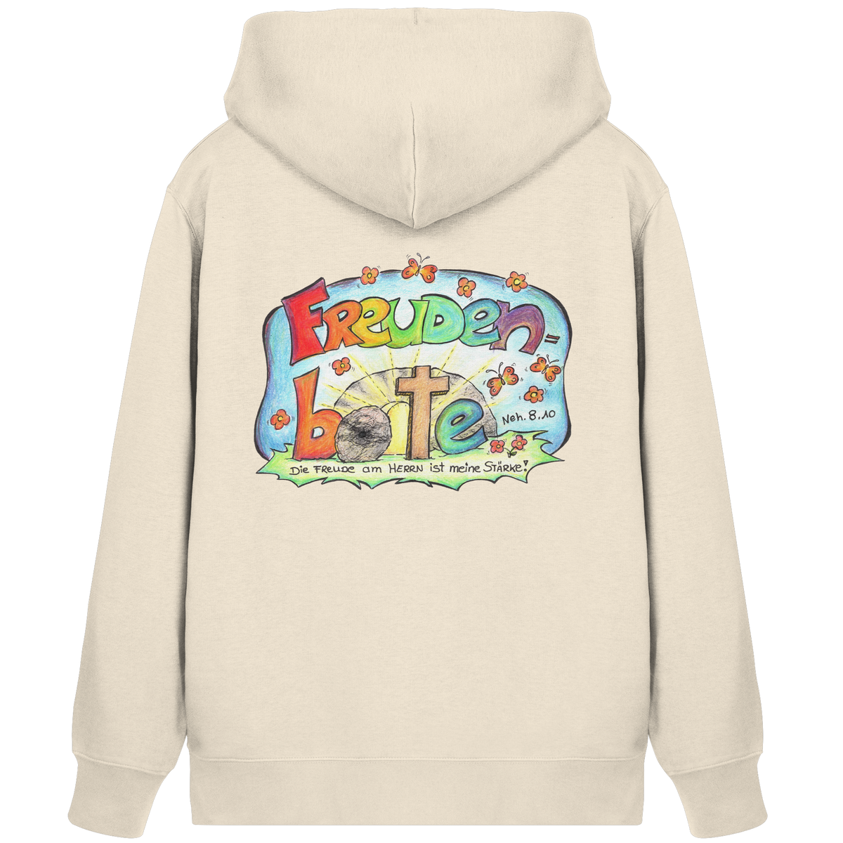 Premium Sweatjacke – Freudenboten by Eva Maria Plottek - Organic Zipper