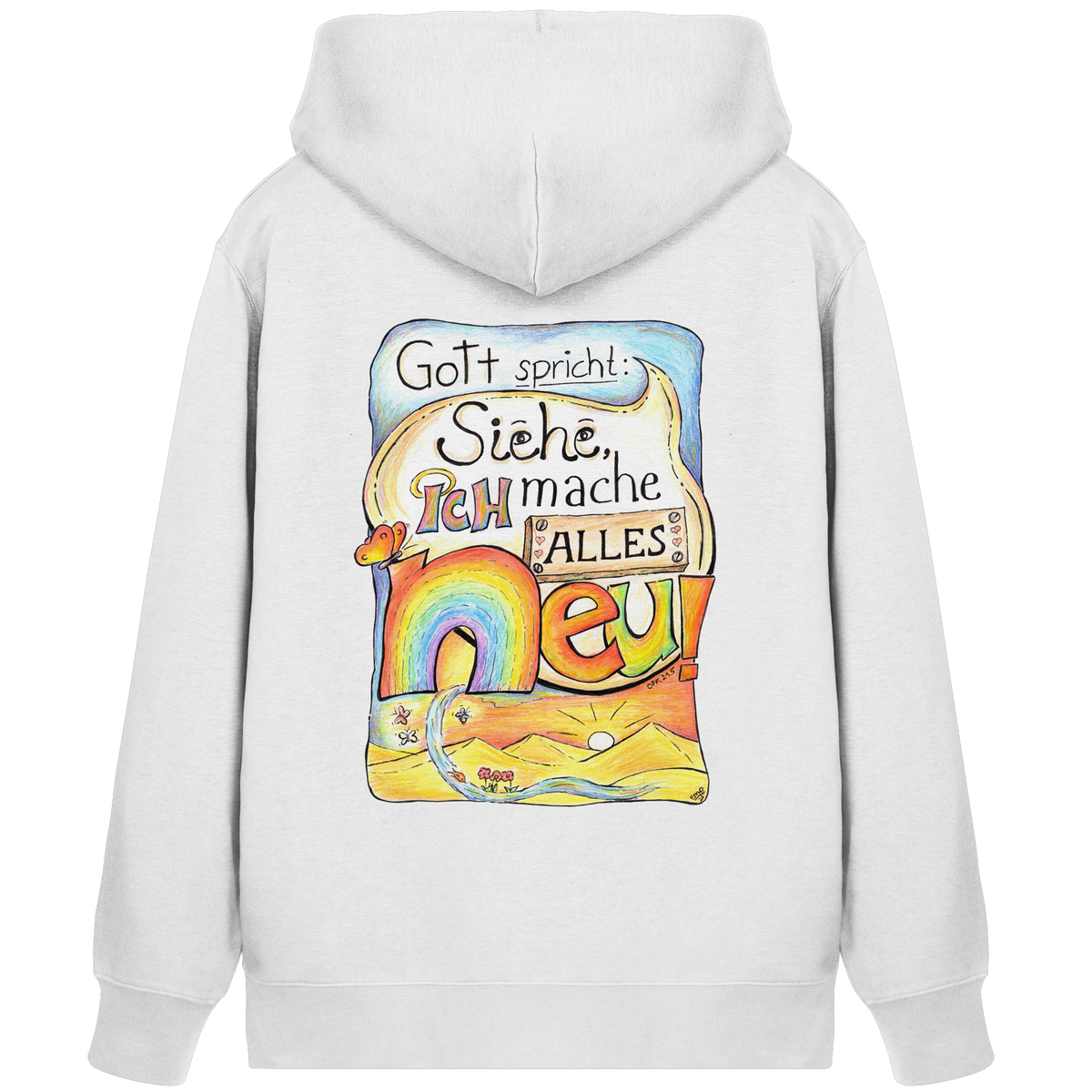 Premium Sweatjacke – Jahreslosungsmotiv 2026 backprint - Organic Zipper